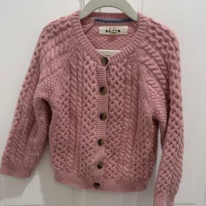 Boden Dusty Pink Cable Knit Cardigan
